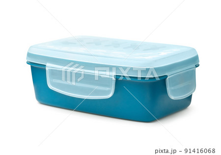 Blue rectangular food storage container Blue rectangular food storage container 91416068