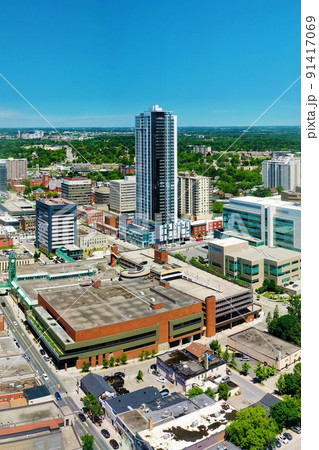 Aerial vertical of Kitchener, Ontario, Canada in spring Aerial vertical of Kitchener, Ontario, Canada in spring 91417069