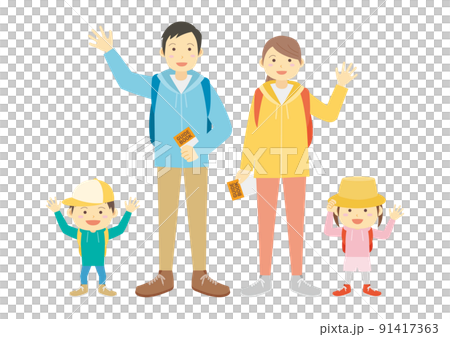 營地插圖_家庭_顏色 91417363