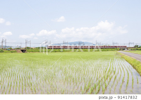 【近鉄名古屋線】田園地帯を駆け抜ける急行列車 91417832