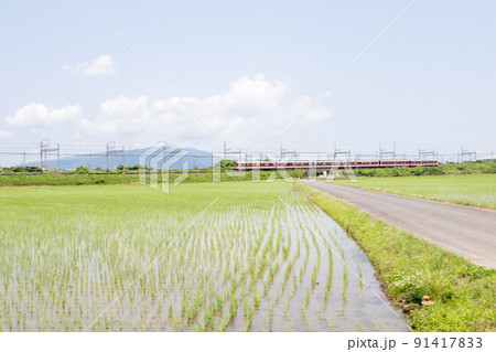 【近鉄名古屋線】田園地帯を駆け抜ける急行列車 91417833