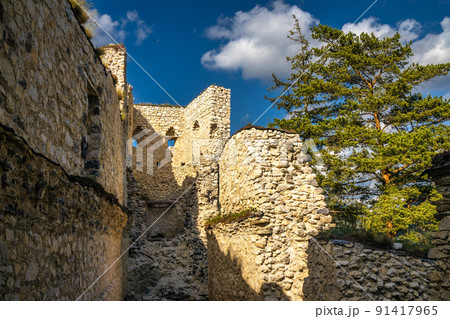 The Blatnica Castle, ruins of a medieval carpathian castle. The Blatnica Castle, ruins of a medieval carpathian castle. 91417965