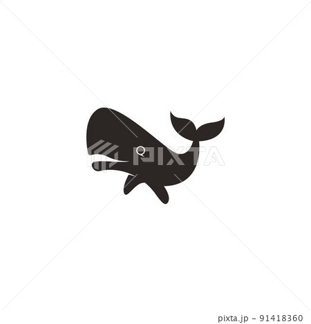 Whale icon logo design illustration template 91418360