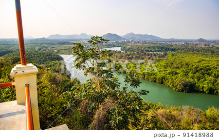 Chao Mae Tubtim Thong Shrine, crocodile temple at the viewpoint in Prachuap Khiri Khan, Thailand Chao Mae Tubtim Thong Shrine, crocodile temple at the viewpoint in Prachuap Khiri Khan, Thailand 91418988