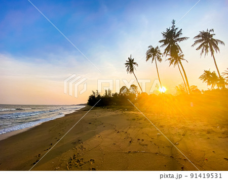 Ban Krut Beach or Baan Grood Beach in Prachuap Khiri khan, Thailand Ban Krut Beach or Baan Grood Beach in Prachuap Khiri khan, Thailand 91419531