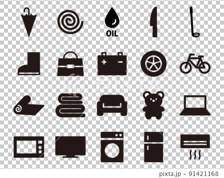 Recycled illustration set B_black solid 91421168