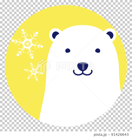 Polar bear and snowflake icon (cool image) Polar bear and snowflake icon (cool image) 91426643
