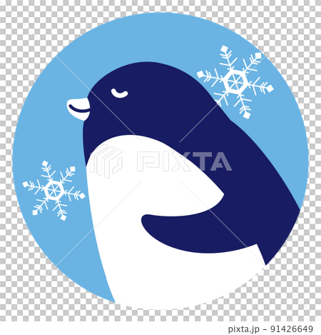 Penguins and snowflake icons (cool image) 91426649