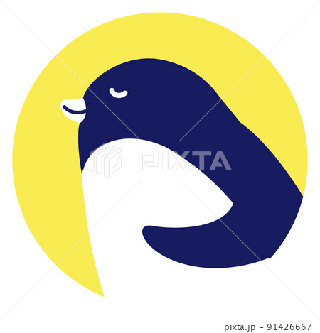 ペンギンのアイコンのイラスト素材