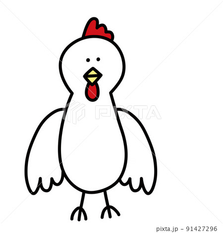 ニワトリ（鶏）のイラスト 91427296