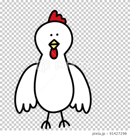 ニワトリ（鶏）のイラスト 91427296