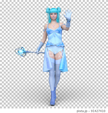 Woman with a magic wand 91427410