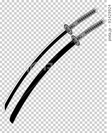 Manga / monotone Japanese sword (sword sword / drawing sword) 91429924