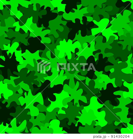 Seamless digital emerald green camo texture for army or hunting textile print 91430204