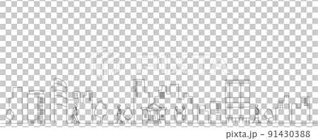 Scenery of business district Background material City 91430388