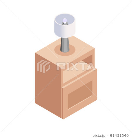 Bedside Table Isometric Composition Bedside Table Isometric Composition 91431540