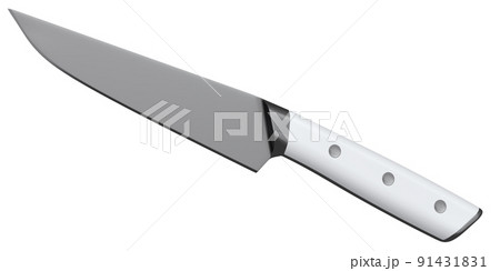 Chef's kitchen knife with a wooden handle isolated on white background. Chef's kitchen knife with a wooden handle isolated on white background. 91431831