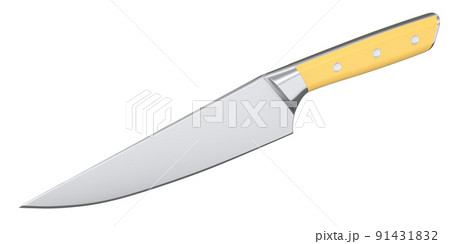 Chef's kitchen knife with a wooden handle isolated on white background. Chef's kitchen knife with a wooden handle isolated on white background. 91431832