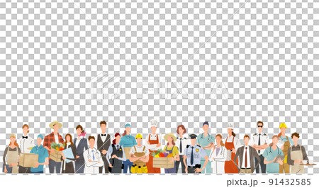 Vector Illustration Material: Various Occupations, Occupations, People, Crowds, People Sets 91432585