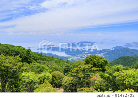 伊勢志摩スカイライン 朝熊山山頂からの眺め 伊勢志摩スカイライン 朝熊山山頂からの眺め 91432705