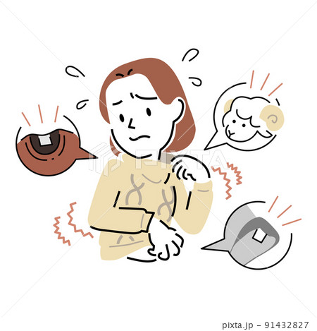 シンプルなタッチの触覚過敏の女性 91432827