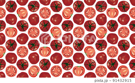 トマトのパターン素材 トマトのパターン素材 91432915