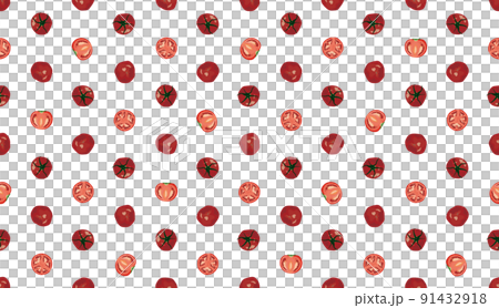 トマトのパターン素材 91432918