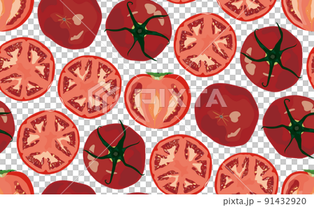 トマトのパターン素材 91432920