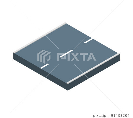 Road Piece Isometric Composition 91433204