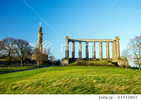 Monuments on Calton Hill in Edinburgh 91433804