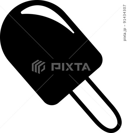 アイスキャンディ イラスト かわいい モノクロのイラスト素材