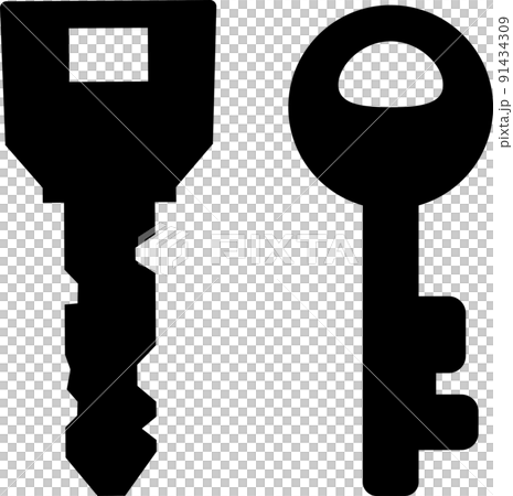 Illustration set of keys such as a simple and cute entrance Illustration set of keys such as a simple and cute entrance 91434309