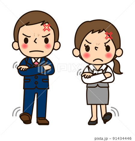ビジネス男女1_イライラ ビジネス男女1_イライラ 91434446
