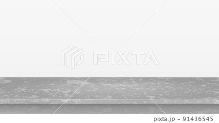 Gray concrete stone countertop on white panoramic background, promotional web template - Vector Gray concrete stone countertop on white panoramic background, promotional web template - Vector 91436545