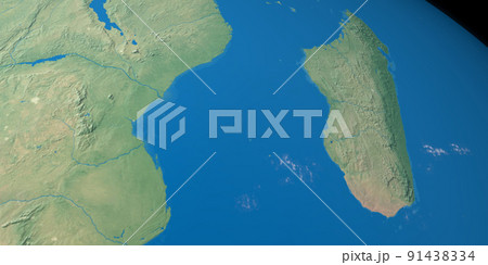 Mozambique Channel in planet earth, aerial view from outer space Mozambique Channel in planet earth, aerial view from outer space 91438334
