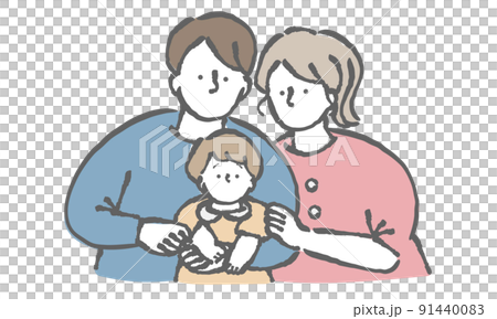 Family group illustration 91440083