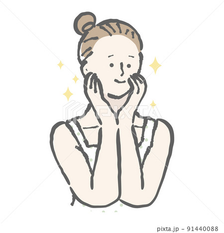 女性　美容　イラスト 91440088