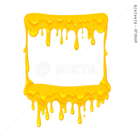 Flowing Melted cheese frame isolated on white background. Processed cheese wallpaper .Borders of a vector cartoon of hot cheddar, parmesan. Flowing Melted cheese frame isolated on white background. Processed cheese wallpaper .Borders of a vector cartoon of hot cheddar, parmesan. 91441478