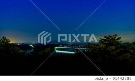美しい天草の夜景風景「天草松島と天草五橋の絶景スポット」観光名所 美しい天草の夜景風景「天草松島と天草五橋の絶景スポット」観光名所 91442286