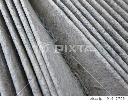 ゴミが詰まって汚れたフィルター 91442706