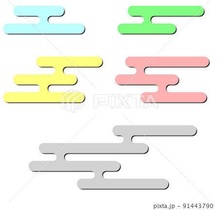 雲を表現した和風の模様 91443790