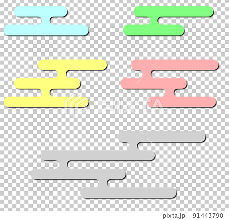 雲を表現した和風の模様 91443790