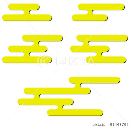 雲を表現した和風の模様 雲を表現した和風の模様 91443792