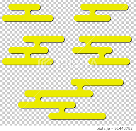 雲を表現した和風の模様 雲を表現した和風の模様 91443792