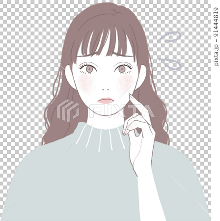 一張臉有問題的女性偶像 將手放在臉上的 Pose ver 一張臉有問題的女性偶像 將手放在臉上的 Pose ver 91444819