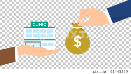 Clinic and money illustration image, vector Clinic and money illustration image, vector 91445239