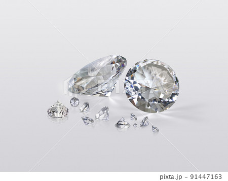 Dazzling diamond on white background Dazzling diamond on white background 91447163