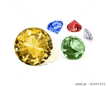 Group dazzling diamond on white background Group dazzling diamond on white background 91447225