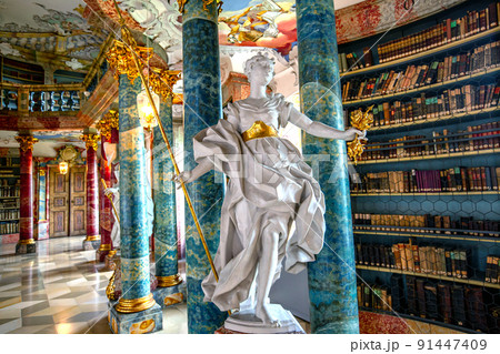 Library of Wiblingen abbey, bavaria, germany 91447409