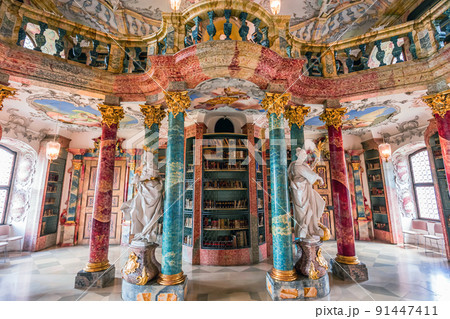 Library of Wiblingen abbey, bavaria, germany Library of Wiblingen abbey, bavaria, germany 91447411